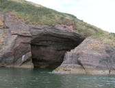 View of the steps from the sea